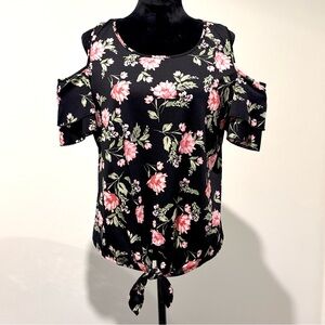 Ruffle Off-Shoulder Floral Top - Size L